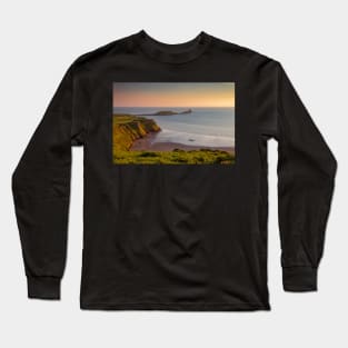 Worms Head, Rhossili Bay Long Sleeve T-Shirt